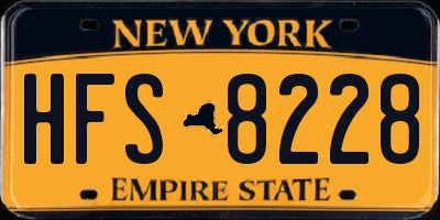 NY license plate HFS8228