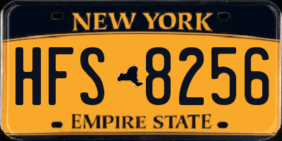 NY license plate HFS8256