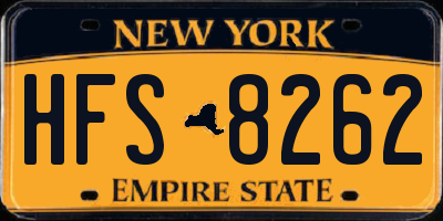 NY license plate HFS8262