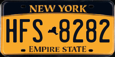 NY license plate HFS8282