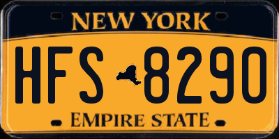 NY license plate HFS8290