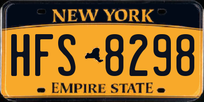 NY license plate HFS8298
