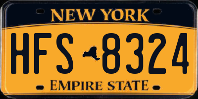 NY license plate HFS8324
