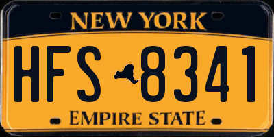 NY license plate HFS8341
