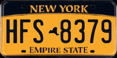 NY license plate HFS8379
