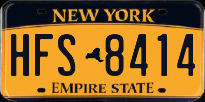 NY license plate HFS8414
