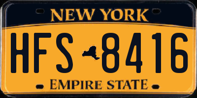 NY license plate HFS8416