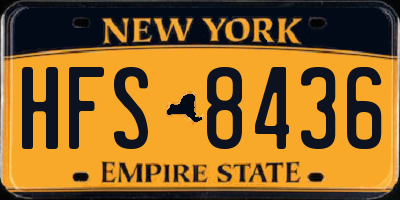 NY license plate HFS8436