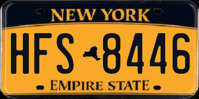 NY license plate HFS8446