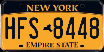 NY license plate HFS8448