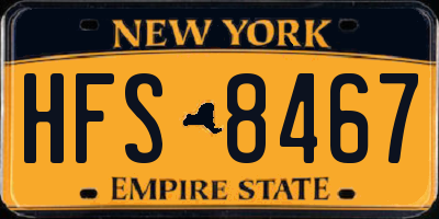 NY license plate HFS8467