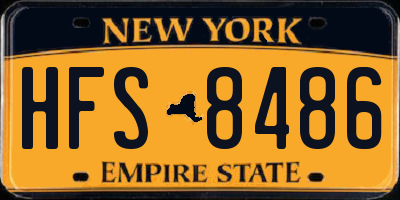 NY license plate HFS8486