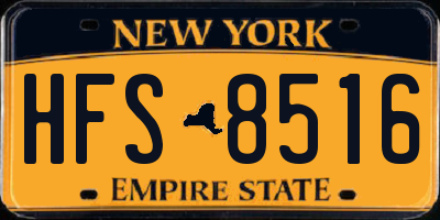 NY license plate HFS8516