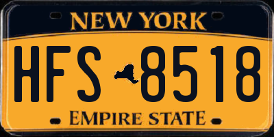 NY license plate HFS8518