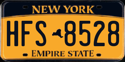NY license plate HFS8528