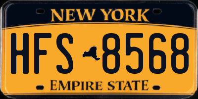 NY license plate HFS8568