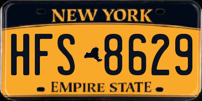 NY license plate HFS8629