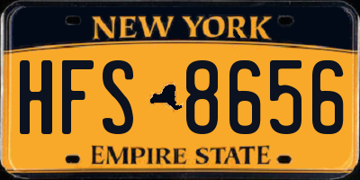 NY license plate HFS8656