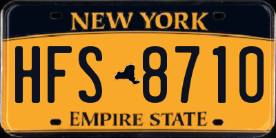 NY license plate HFS8710