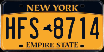 NY license plate HFS8714