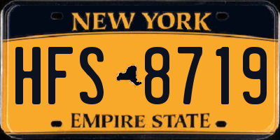 NY license plate HFS8719