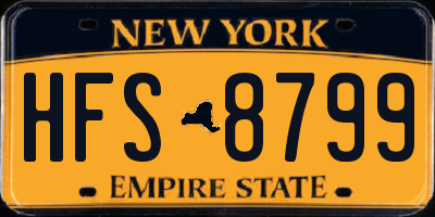 NY license plate HFS8799