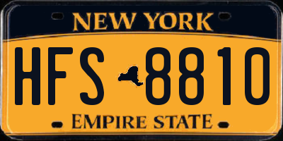 NY license plate HFS8810