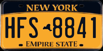 NY license plate HFS8841