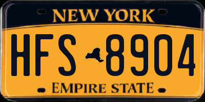 NY license plate HFS8904