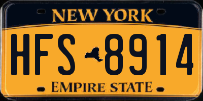 NY license plate HFS8914