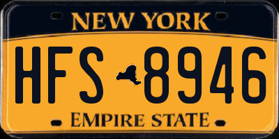 NY license plate HFS8946