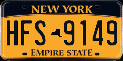 NY license plate HFS9149