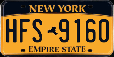 NY license plate HFS9160