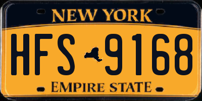 NY license plate HFS9168