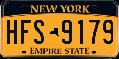 NY license plate HFS9179