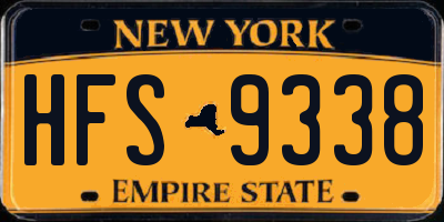NY license plate HFS9338