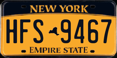 NY license plate HFS9467