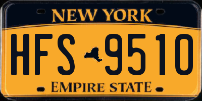 NY license plate HFS9510