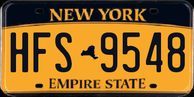 NY license plate HFS9548