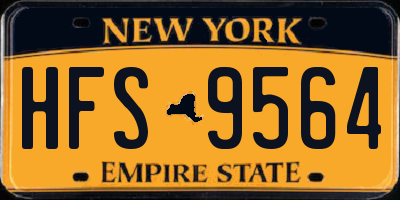 NY license plate HFS9564
