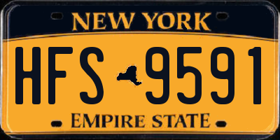 NY license plate HFS9591