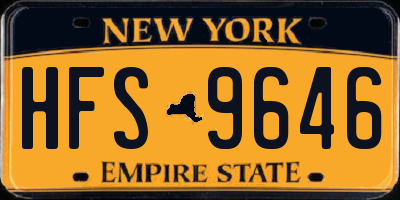 NY license plate HFS9646