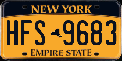 NY license plate HFS9683