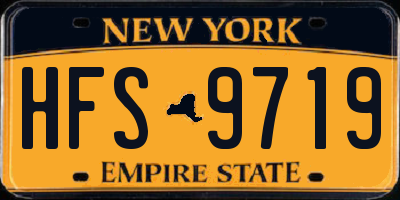 NY license plate HFS9719