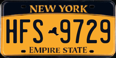 NY license plate HFS9729