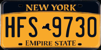 NY license plate HFS9730