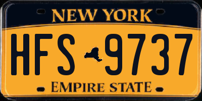 NY license plate HFS9737
