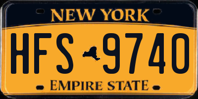 NY license plate HFS9740
