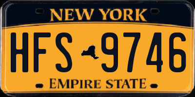 NY license plate HFS9746