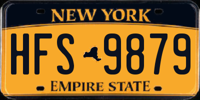 NY license plate HFS9879
